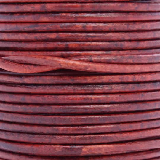 6 Pack: 2mm Mahogany Round Leather Cord by Bead Landing™